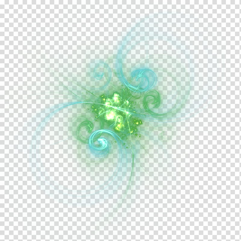 Fractal  , green and teal smoke light transparent background PNG clipart