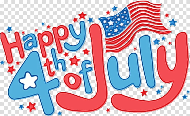 Happy Independence Day Text, Watercolor, Paint, Wet Ink, United States, Happy 4th Of July, July 4, Line transparent background PNG clipart