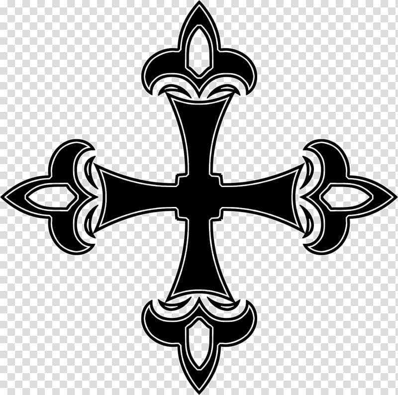 Gothic cross, black cross art transparent background PNG clipart