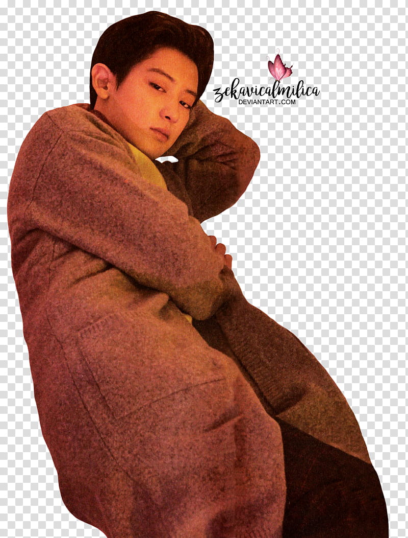 EXO Chanyeol  Season Greetings, man in brown jacket illustration transparent background PNG clipart