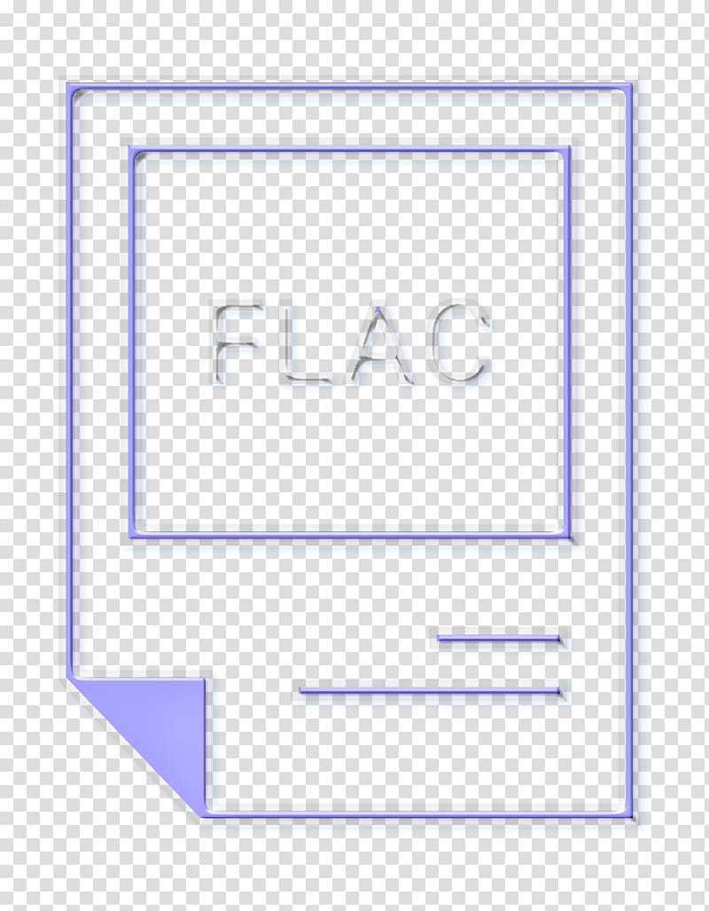 extension icon file icon file format icon, Flac Icon, Blue, Line, Rectangle, Square transparent background PNG clipart