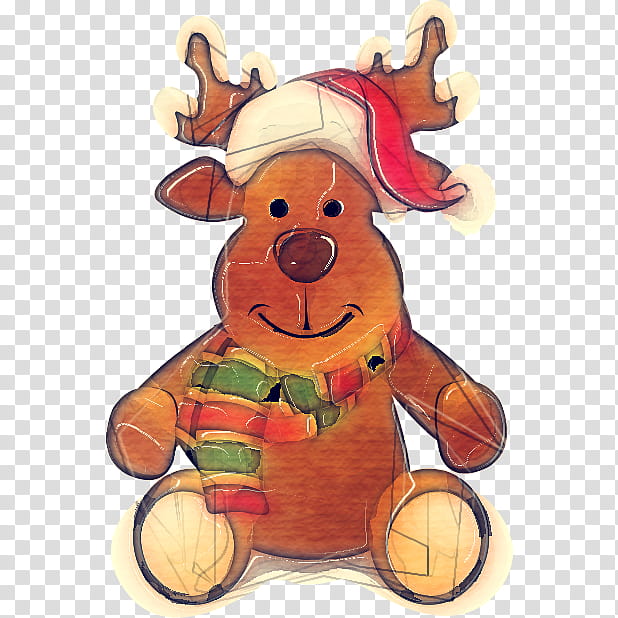 Reindeer, Cartoon, Nose, Moose, Kangaroo, Stuffed Toy, Fawn, Fictional Character transparent background PNG clipart