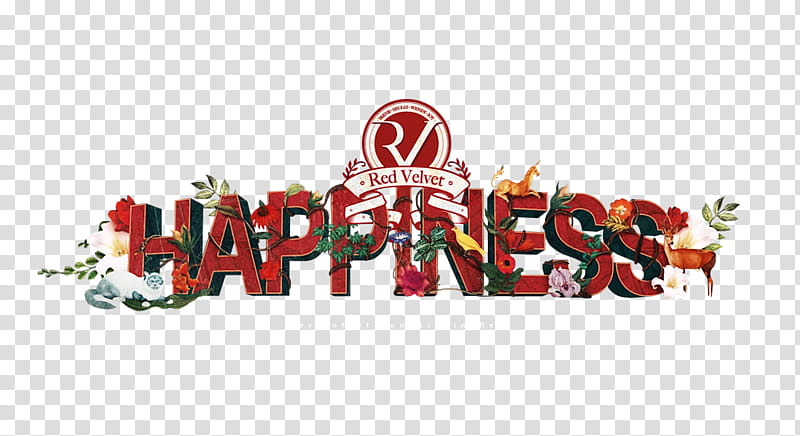 Red Velvet Happiness Logo transparent background PNG clipart