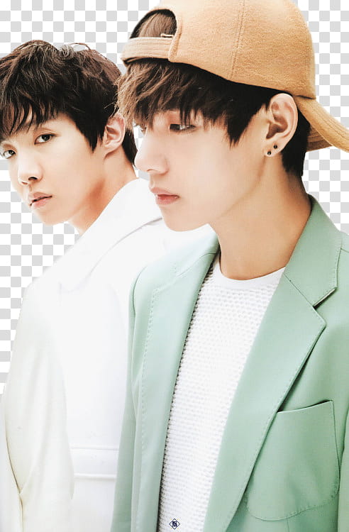 Kim Taehyung and J hope BTS Render, men's green suit jacket transparent background PNG clipart