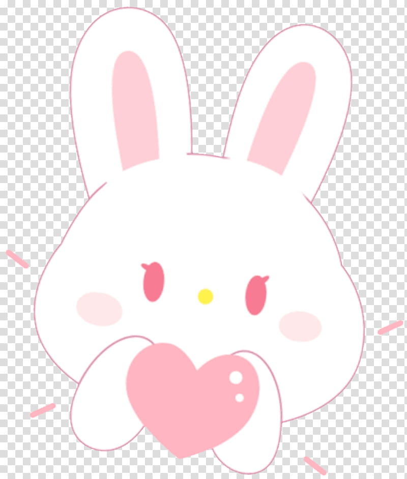 Easter Bunny, Heart, Whiskers, Easter
, Pink M, Nose, Cartoon, Rabbit transparent background PNG clipart