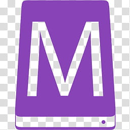 MetroID Icons, purple letter m book illustration transparent background PNG clipart