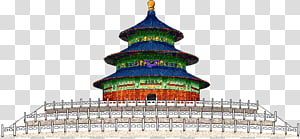 Buildings, multicolored-colored 3-tier building drawing transparent background PNG clipart thumbnail