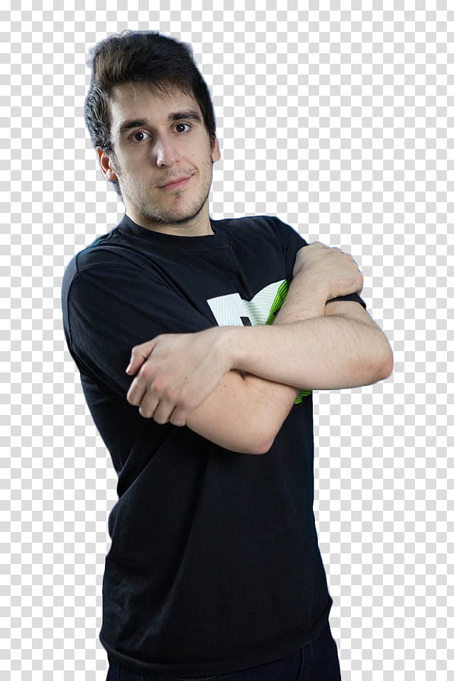 Rubius y Mangel, man gesturing cross-arms transparent background PNG clipart
