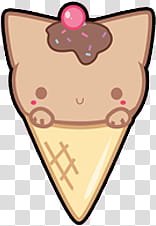 Cute Food, cat ice cream transparent background PNG clipart