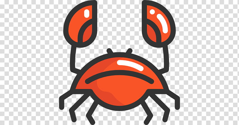 Seafood, Crab, Red King Crab, Line transparent background PNG clipart