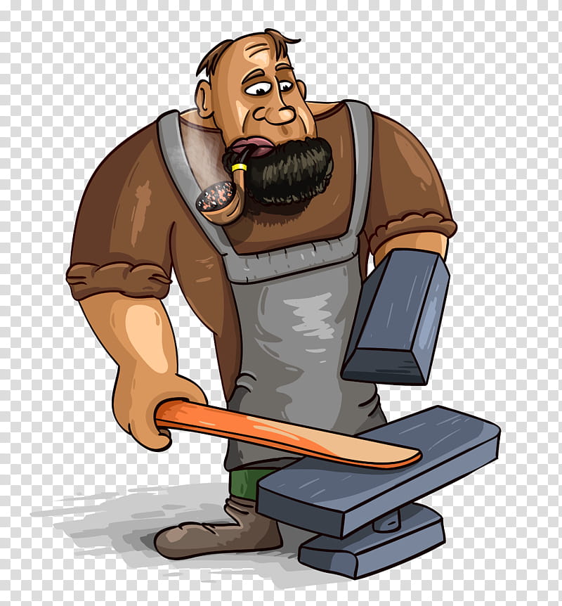 Blacksmith, Cartoon, Anvil, Forge, Drawing, Comics, Begging transparent background PNG clipart