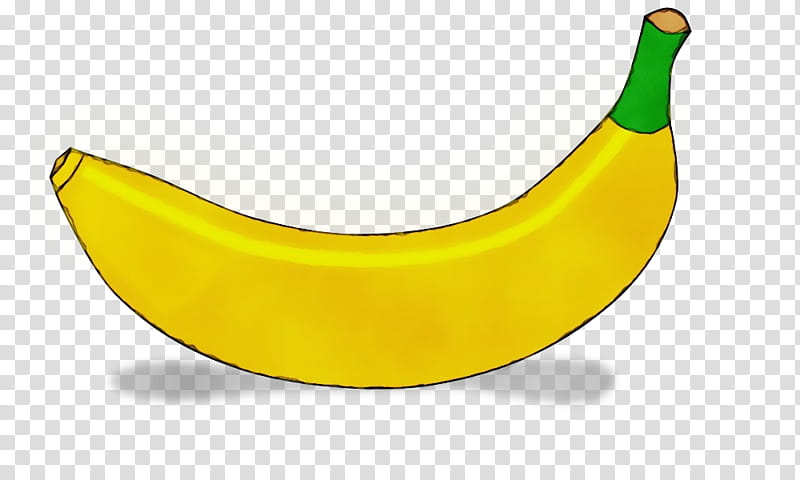 banana family banana yellow fruit plant, Watercolor, Paint, Wet Ink, Headgear, Smile, Cooking Plantain, Plastic transparent background PNG clipart