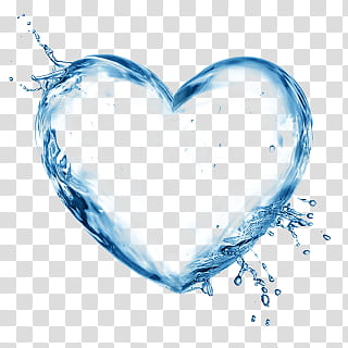 Olas y Agua, water forms heart shape transparent background PNG clipart
