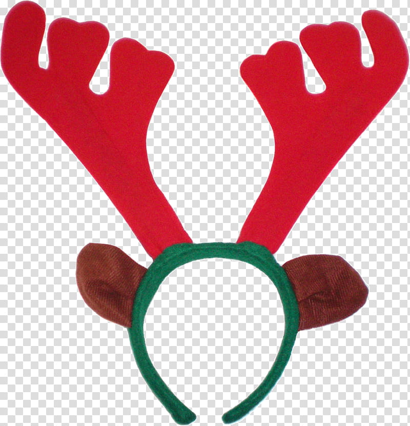Santa Hats and Reindeer Antlers s, green, brown, and red deer headband transparent background PNG clipart