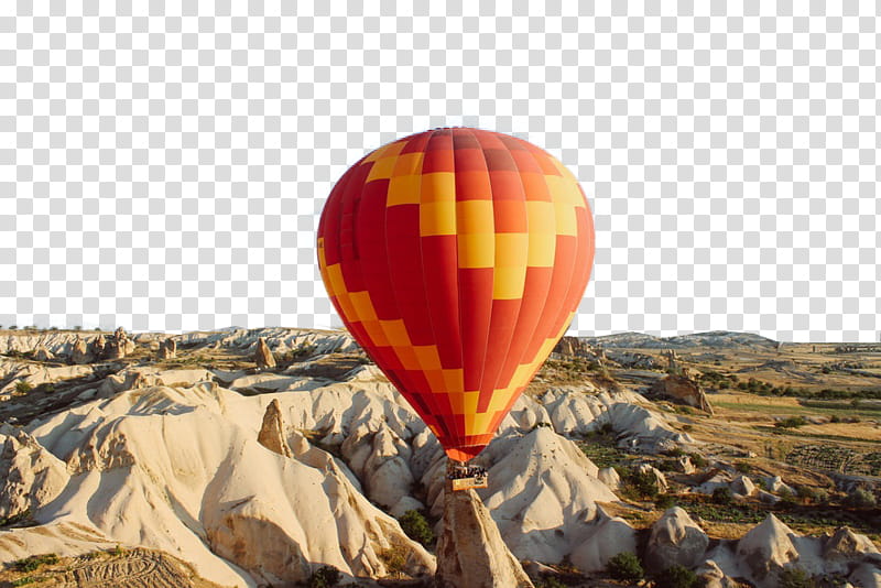 red and yellow hot air balloon transparent background PNG clipart