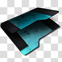 Blue Empty Folder Icon, (T) BLUE Empty Folder  x , blue and black file transparent background PNG clipart