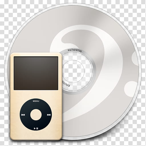 Chakram , iTunes, white and black iPod Nano transparent background PNG clipart