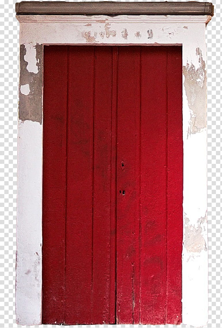Secret Santa Gift Doors, closed red wooden door transparent background PNG clipart