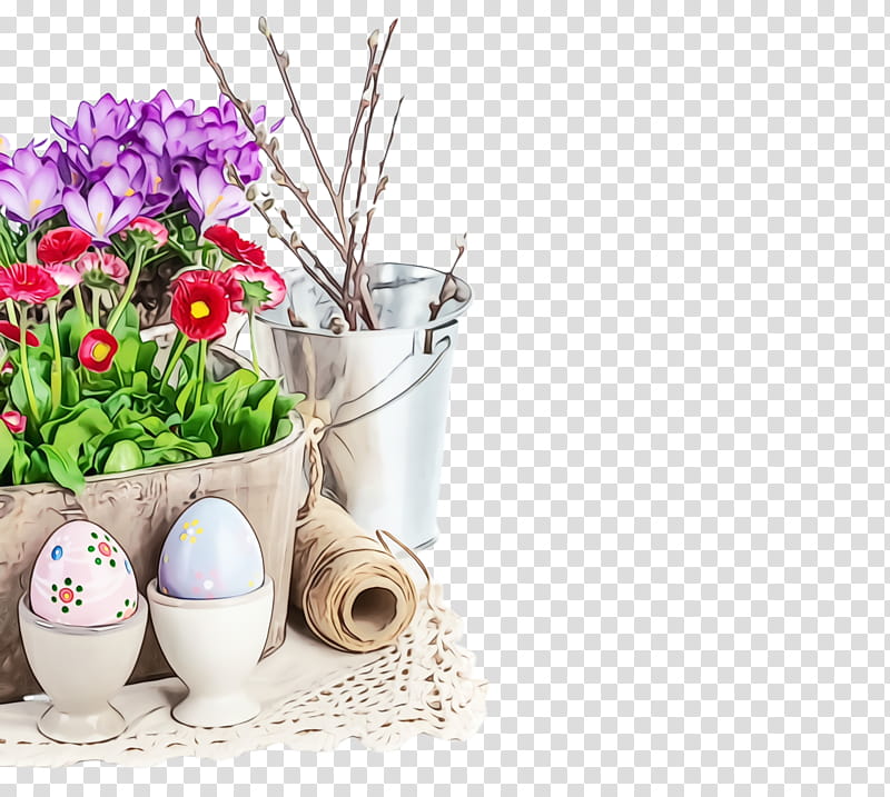 flowerpot flower plant vase cut flowers, Watercolor, Paint, Wet Ink, Bouquet, Bucket, Artifact transparent background PNG clipart