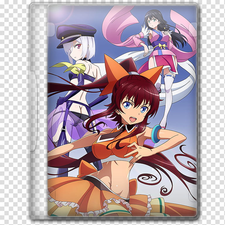 Anime  Summer Season Icon , Venus Project, Climax, three assorted-color haired female anime characters DVD case transparent background PNG clipart