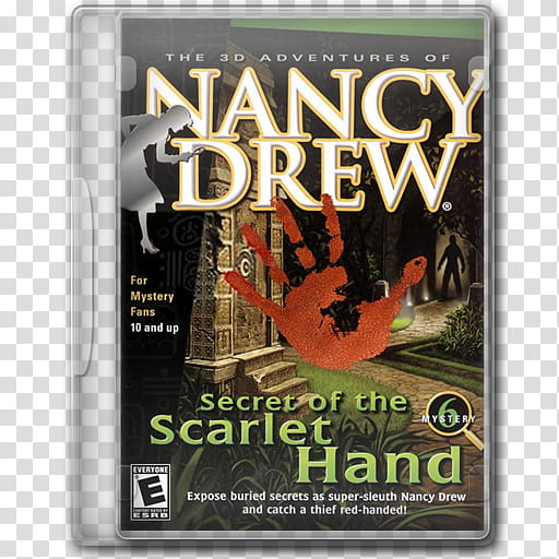 Game Icons , Nancy-Drew--The-Secret-of-the-Scarlet-Hand, Nancy Drew game case screenshot transparent background PNG clipart