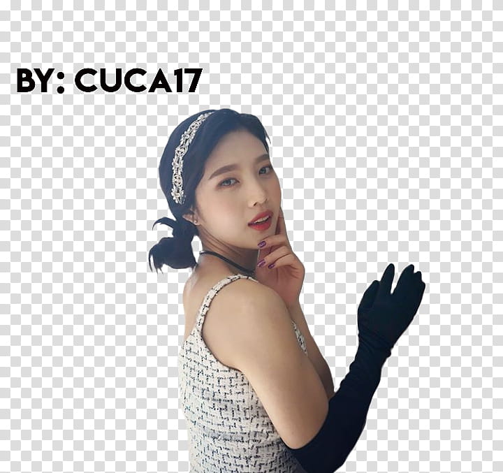 Joy Red Velvet, woman wearing black glove and headband transparent background PNG clipart