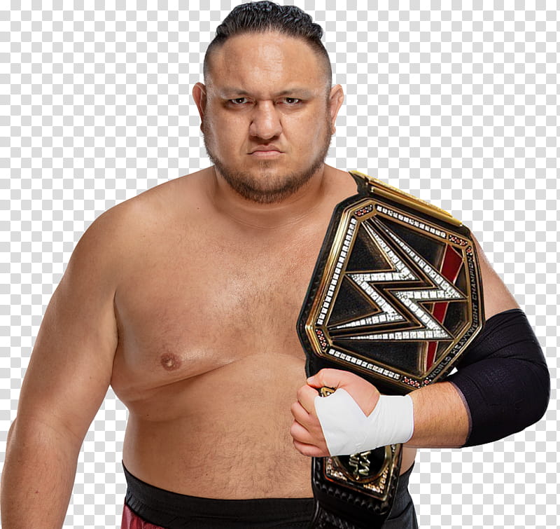 Samoa Joe WWE Champion transparent background PNG clipart
