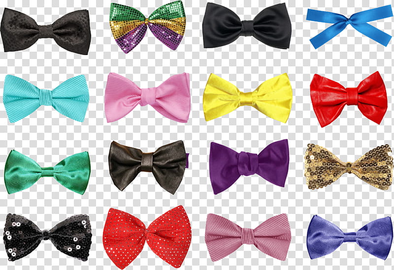 Bows, assorted-colored bowtie ribbon lot transparent background PNG clipart