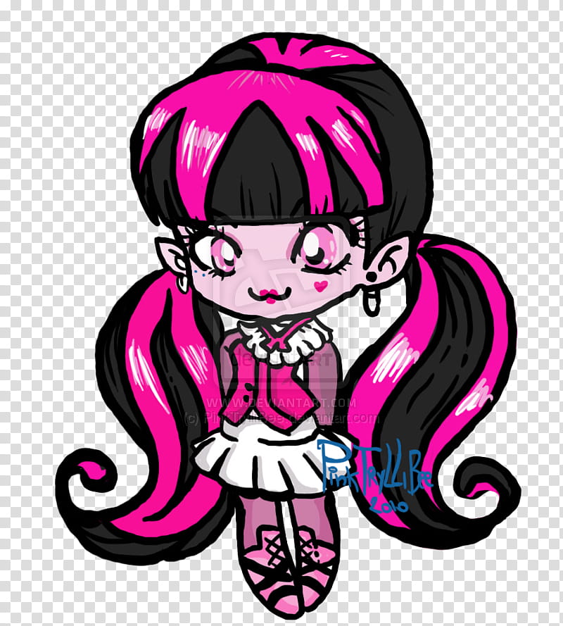 Draculaura, female girl cartoon transparent background PNG clipart