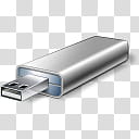 Oxygen Refit, gnome-dev-flashkey, silver USB flash drive transparent background PNG clipart