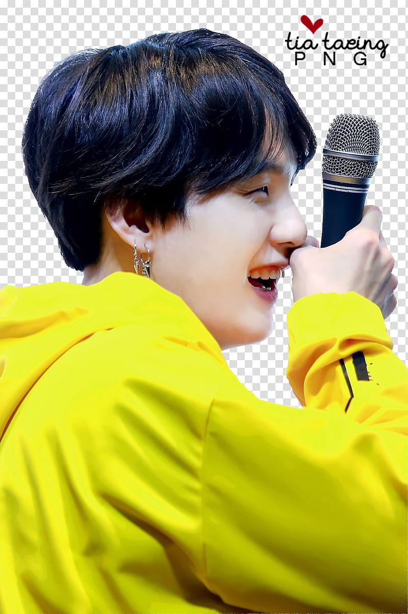 Yoongi , man in yellow jacket transparent background PNG clipart