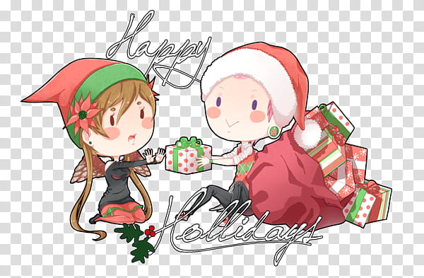 VRA:Happy Hollidays, Liam and Rui transparent background PNG clipart