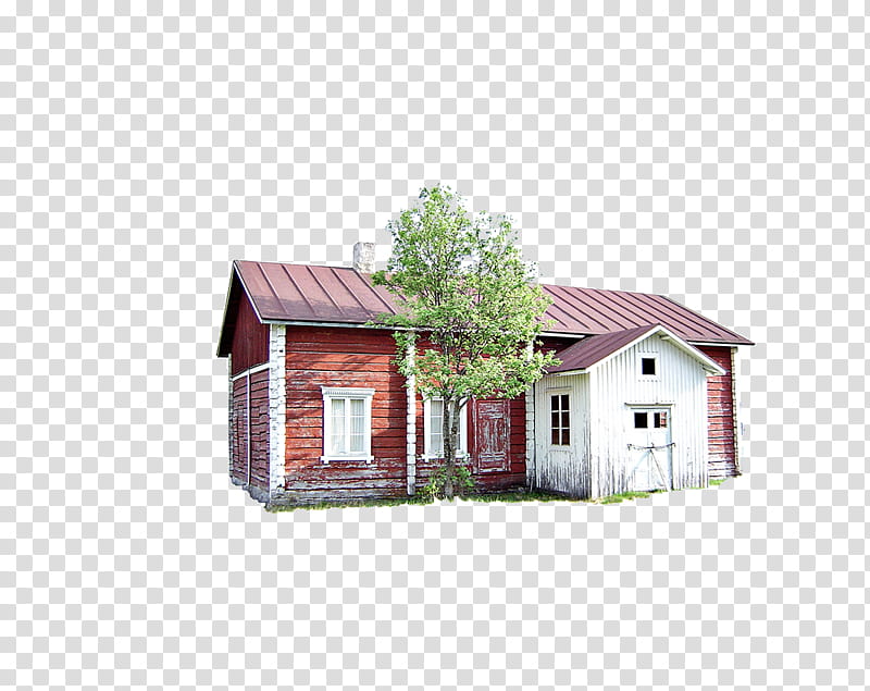 Vintage Buildings, brown house near tree transparent background PNG clipart