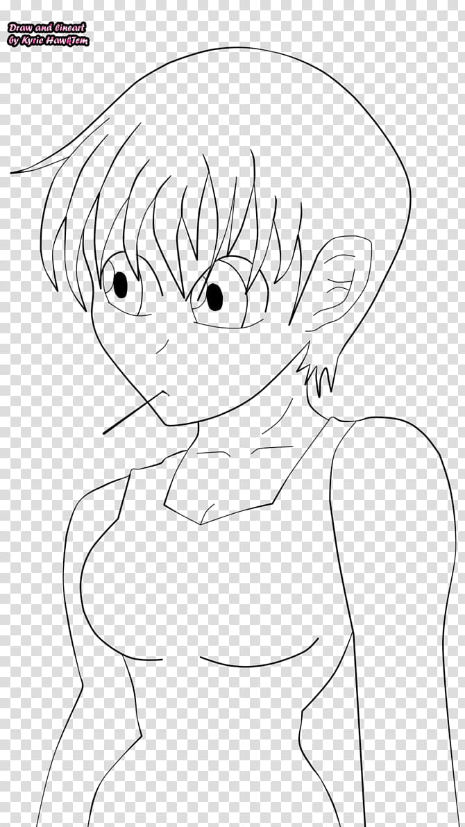 Bulma lineart transparent background PNG clipart