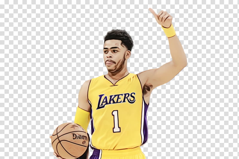 Basketball, Los Angeles Lakers, Tshirt, Team Sport, Outerwear, Shoulder, Sports, Yellow transparent background PNG clipart