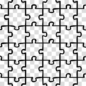 puzzle, black and white jigsaw puzzle transparent background PNG clipart