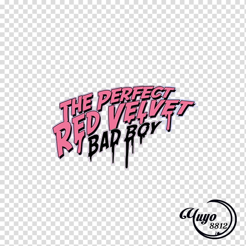 RED VELVET LOGO, The Perfect red velvet bad boys transparent background PNG clipart