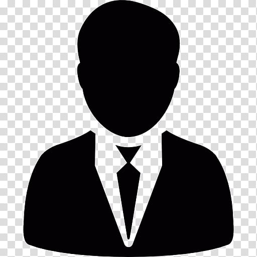 Man, Suit, Necktie, Human, Avatar, Black And White
, Silhouette transparent background PNG clipart