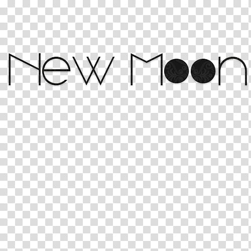 new moon black font color text transparent background PNG clipart