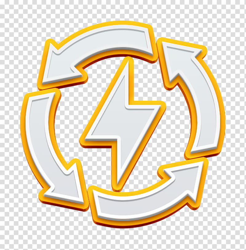 Sustainable Energy icon Energy icon Power icon, Yellow, Text, Logo, Line, Symbol, Emblem transparent background PNG clipart