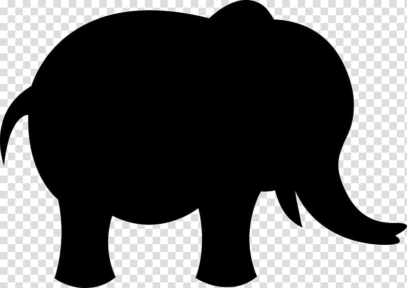 Indian Elephant, African Elephant, Silhouette, Snout, Animal, Black M, Animal Figure, Wildlife transparent background PNG clipart