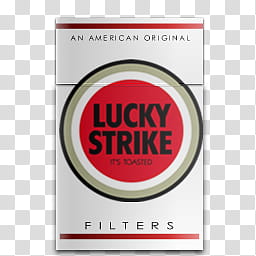 Icons Cigarettes mac and win, luckystrike transparent background PNG clipart