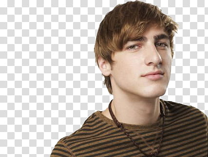 Kendall Schmidt, man wearing black and brown striped top transparent background PNG clipart