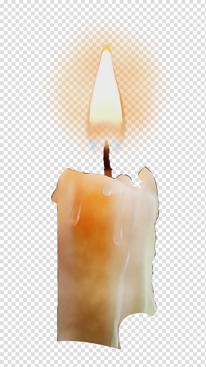 Download Blue Candle with Melting Wax and Flame PNG Online