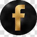 Black and Gold Icons FREE DEMO version, facebook transparent background PNG clipart