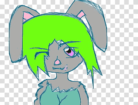 Bunny Girl Doodle with DA Muro transparent background PNG clipart