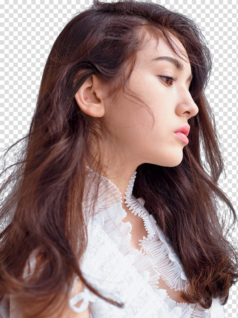 SHARE Jeon Somi Harper Bazaar JYP, woman wearing white floral top transparent background PNG clipart
