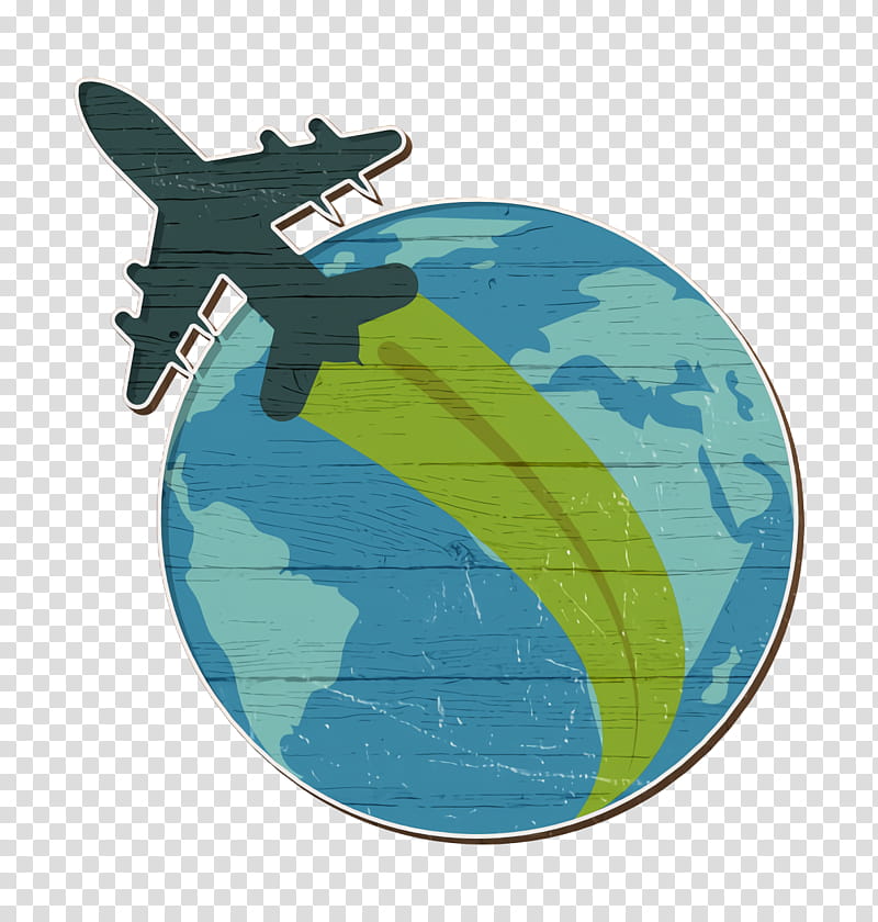 Globe icon Travel icon Travel and Places icon, Airplane, Air Travel, Airliner, Vehicle, Aircraft, World, Aviation transparent background PNG clipart