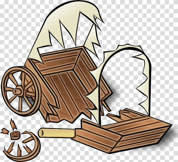 vehicle wagon woodworking cart, Watercolor, Paint, Wet Ink, Line Art, Oxcart transparent background PNG clipart