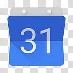 Android Lollipop Icons, calendar, blue application logo illustration transparent background PNG clipart